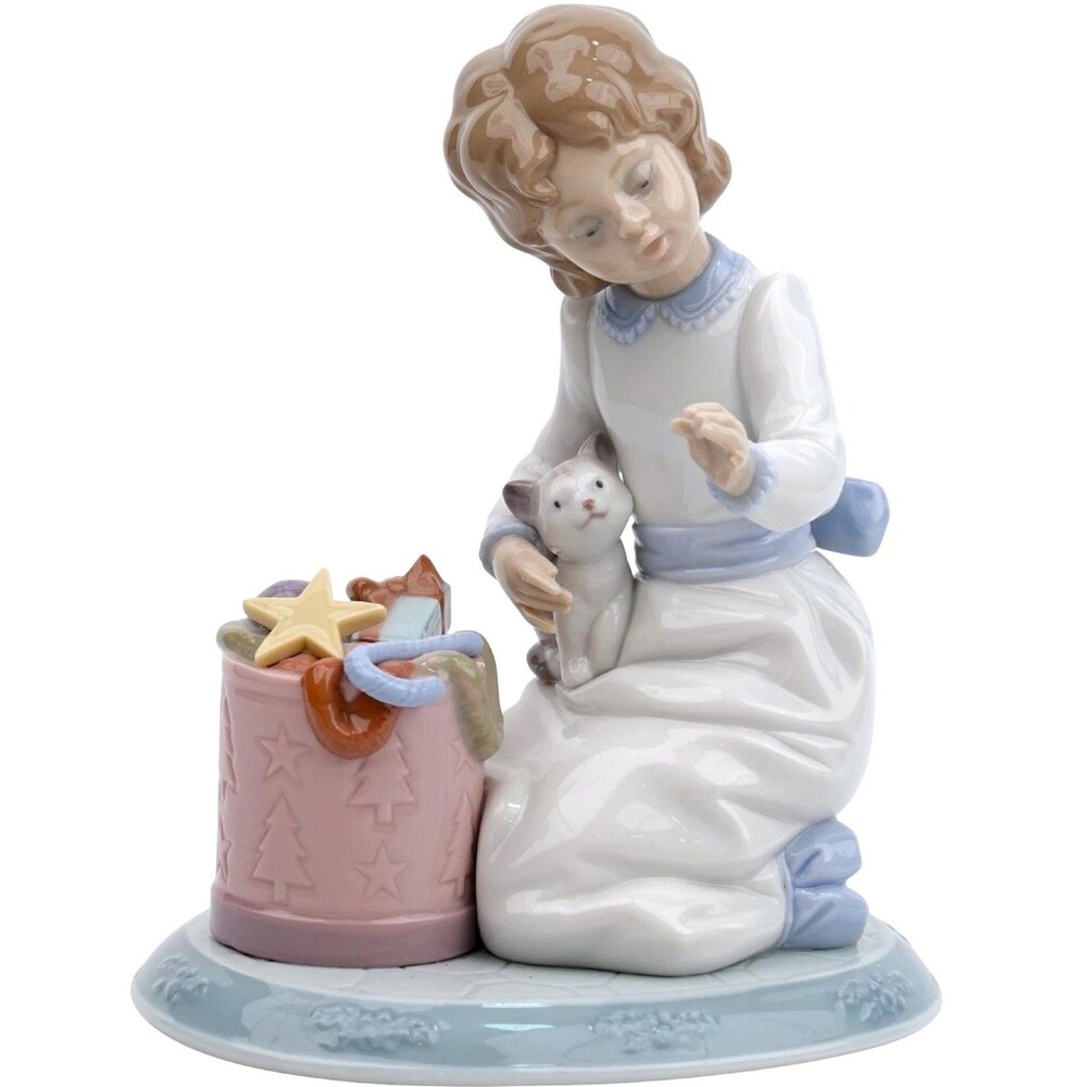 RARE Lladro 6671 “Ringing In The Season” Figurine Night Before Christmas READ